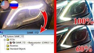 Day and night brightness coding for Mercedes W212, W204, X204 / Encoding Day Light (DRL) on Mercedes