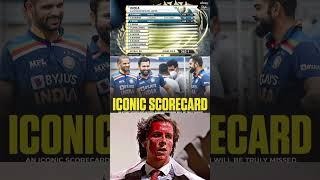 Iconic scorecard  #cricket #shortvideos #cricketnews #shorts