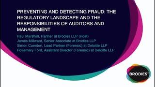Preventing and detecting fraud: the regulatory landscape of auditors and management