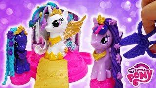 My Little Pony "Canterlot Court" Playdoh set with Celestia Luna and Twilight Sparkle