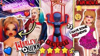 *NEW* Harley Quinn HAIR + MAKE UP! Halloween POSE *REVEALED* & BIG NEWS..  | Dress to Impress 