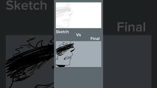 sketch vs. final (video linked above title) #art#drawing#sketch #originalcharacter#animation #artist