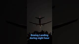 Boeing Night Landing at Indira Gandhi International Airport