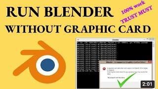 How to Run Blender Without Graphic Card | Opengl 3.3 Error Solved | Blender 3D Modeling Software