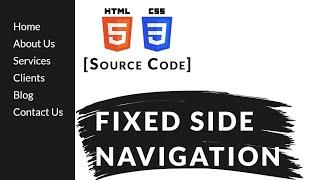 Fixed Sidebar Navigation HTML CSS Tutorial by Web Tutorial Guru   Web Development tutorial in 2021