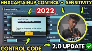 (2022) HNxCaptainUp Control Code/ HNxCaptainUp New Sensitivity Code | BGMI/PUBG | Blazed Gaming