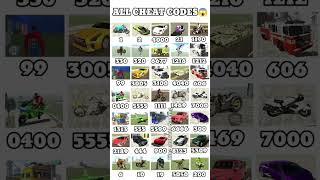 Indian Bikes Driving 3D || All NEW CHEATS CODES #shorts #short