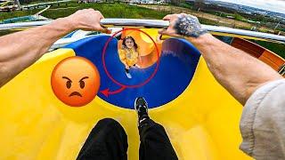 ESCAPING ANGRY MOM IN ABANDONED WATER PARK!  (EPIC PARKOUR CHASE POV)