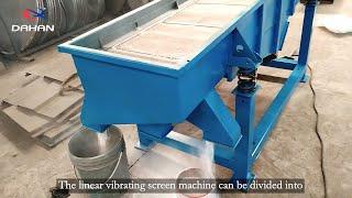 Linear vibrating screen machine