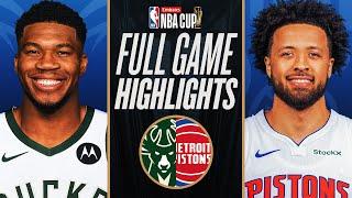 BUCKS at PISTONS | EMIRATES NBA CUP  | FULL GAME HIGHLIGHTS | December 3, 2024