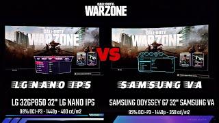 LG 32GP850 32" Vs Samsung Odyssey G7 32" CoD: WARZONE