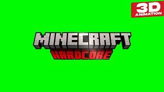 Advance Minecraft 3d logo animation green screen 