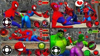 Playing as ALL SUPERHEROES Families SPIDERMAN, HULK, BATMAN & IRONMAN VS Granny