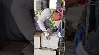 Laying process of beton blocks