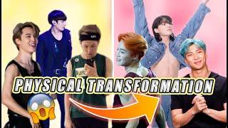 BTS Members' 𝗝𝗮𝘄-𝗗𝗿𝗼𝗽𝗽𝗶𝗻𝗴 PHYSICAL TRANSFORMATIONS  Before and After Revealed