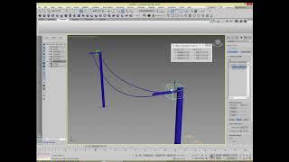 Анимация качания проводов в 3D Max