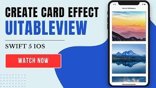 How to Create Card Effect in UITableView in Swift 5 XCode | Hindi | iOS App Development Easy