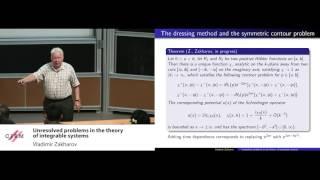 Vladimir Zakharov : Unresolved problems in the theory of integrable systems