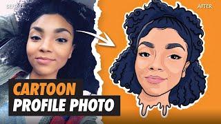 How to CARTOON YOURSELF in Procreate Tutorial | Instagram Cartoon Profile Photo