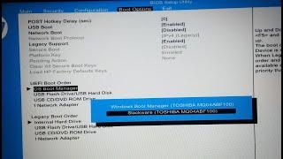 HP NEW UEFI BIOS How to boot from pen drive HP PC  slim desktop os boot manager