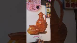 Watercolour painting  #practice #watercolor #art #artwork #potpainting #stilllife #artist #painting