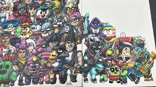 Drawing EVERY Brawl Stars Skin - Mecha Colt & Carnaval Mandy?