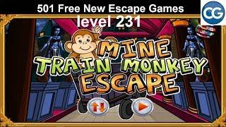 [Walkthrough] 501 Free New Escape Games level 231 - Mine train monkey escape - Complete Game