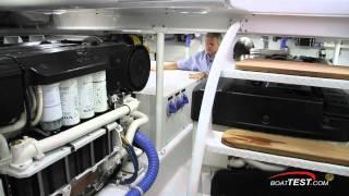 Spencer 70 2011 Convertible  Yacht Engine Room Review - By BoatTest.com