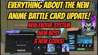 Everything about the new Anime Card Battle Update! - New Evolve System + Boss with 2x battle reward!