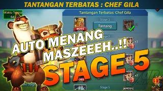 Lords Mobile - Tantangan Terbatas (Chef Gila) Stage 5 Hero Lineup