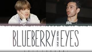 MAX ft SUGA (BTS) - 'BLUEBERRY EYES' [STEVE AOKI REMIX] Lyrics [Color Coded_Han_Rom_Eng]