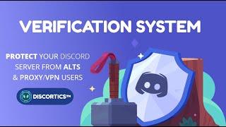 Discord Bot to Verify Alt Accounts - Artificial Intelligence - Discortics™️ Tutorial 2021