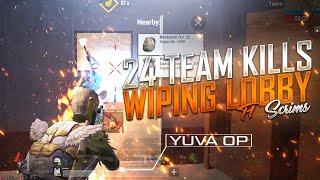 24 Team Kills Wiping Lobby| South T1 Scrims | Pubg Mobile | YuvaOP