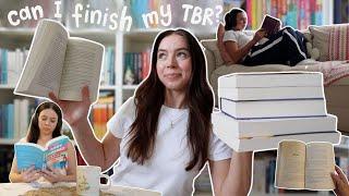 can I finish my monthly TBR in one week?! *reading vlog*