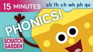 Phonics Compilation | Common Digraph Sounds Compilation | Scratch Garden