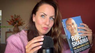 ASMR | Book Tapping & Reading | Robin Sharma | Queen of Tapping ASMR