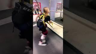 Can girls play hockey!???   they can!!!!!￼ #hockey #hockeytraining #hockeytreadmill #skating