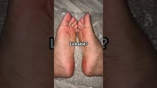 Lick my feet.clean my feet with your tongue 