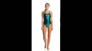 The Finals Funnies Women's Mermaid Print One Piece Swimsuit | SwimOutlet.com