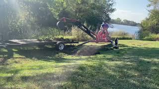 Harbor freight backhoe starting a big digging project. Part 1. #harborfreighttools