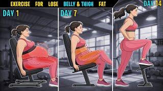 Belly fat and side fat burning exercises at home  || Belly fat loss exercise 14 day challenge