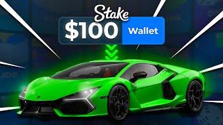 TURNING $100 TO A LAMBORGHINI ON STAKE!