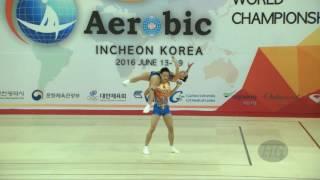 China  (CHN) - 2016 Aerobic Worlds, Incheon (KOR) - Qualifications Mixed Pair