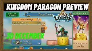 Upcoming Paragon Event On 30 December 2024 Lords Mobile Taiwan Server preview New