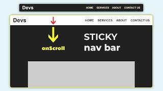 On Scroll Sticky Navbar Using Vanilla JavaScript | Fixed Navigation Bar