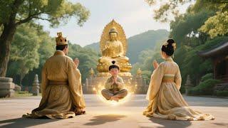 A little boy showed up out of nowhere after the prince begged the Bodhisattva for a grandson!