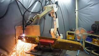 OTC Robot arm with plasma cutting