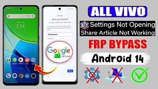 All ViVO FRP BYPASS Android 14  Settings Not Opening  Without PC 2025  Frp Unlock 100% Free New