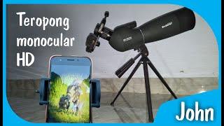 Teropong monocular, untuk melihat objek jauh dengan jelas _ SVBONY SV28_75x Zoom