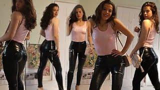 HUGZJEANS FAUX LEATHER BIKER PANTS REVIEW / HOW TO STYLE | Emily Monks